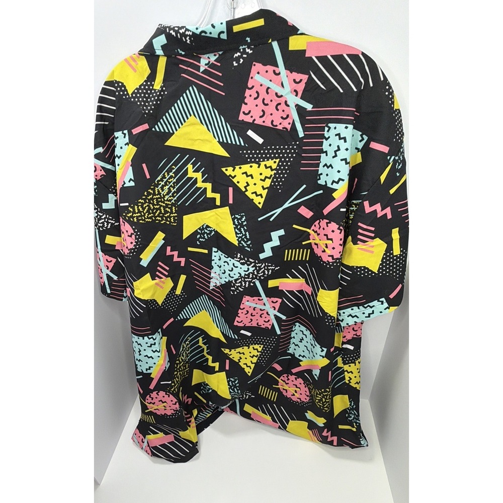 Mens Abstract Shirt Geometric Saved By The Bell Theme Size 3XL - '90s Party Look - Picture 12 of 14